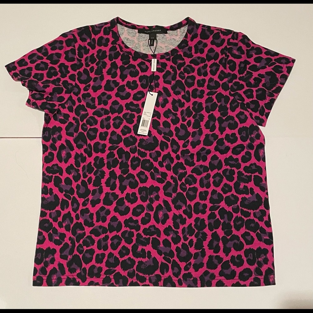 Marc Jacobs - Pink Purple Leopard Print Shirt Women’s Medium Brand New